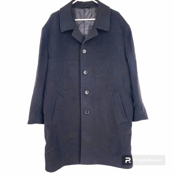 Baroni Other - Baroni Mens 100% Cashmere Long lenght black Blazer Jacket Size 46R